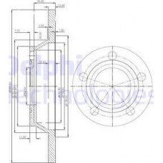 Delphi BG2987 - DELPHI VW диск гальмівний передній A4 1.6-1.9TDI 11-94-