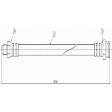 CAVO C800 508A - CAVO FIAT шланг гальмівний передн.Marea. Coupe. ALFA 155 . Lancia DEDRA