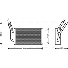 Ava Quality Cooling FD6316 - Радиатор отопителя салона Ford Tranzit 00>06 FD6316 AVA