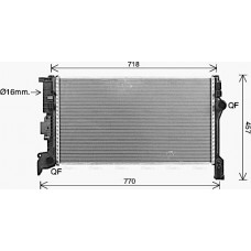 Ava Quality Cooling VO2304 - AVA VOLVO Радіатор охолодження двиг. XC90 II 14-