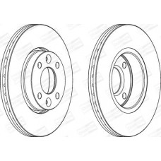 Champion 562268CH - Диск тормозной передний кратно 2 Renault Loagn 07-13-Nissan Micra III K12 02-10 562268CH CHAMPION