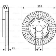 BOSCH 0986479619 - BOSCH TOYOTA диск гальмівний передн.Celica 99-05