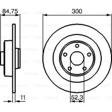 BOSCH 0986479083 - BOSCH RENAULT гальмівний диск задній. ESPACE IV  02- без підш.