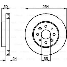 BOSCH 0986479231 - BOSCH гальмівний диск передн. Kia Rio 02-05 25424