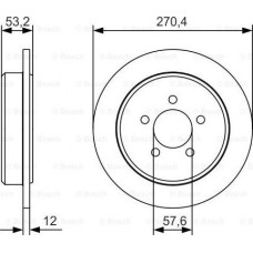 BOSCH 0986479A80 - BOSCH Диск гальмівний зад. CHRYSLER PT