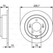 BOSCH 0986479V53 - BOSCH диск гальм. задн. KIA OPIRUS 03-