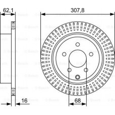 BOSCH 0986479W11 - Диск гальмівний INFINITI-NISSAN FX-M-Q70-Q50-JX-QX60-QX70-FX35-Murano-Pathfinder R 3.5-4.5 08-