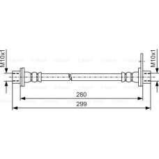 BOSCH 1987481440 - BOSCH PEUGEOT  шланг гальмівний задн. лів 4007  07-