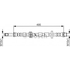 BOSCH 1987481692 - BOSCH шланг гальмівний передн. AUDI A8 10-