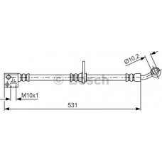 BOSCH 1987481644 - BOSCH шланг гальм. задн. лів. HONDA CIVIC 05-