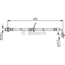 BOSCH 1987481612 - BOSCH TOYOTA шланг гальмівний задн. Avensis -03