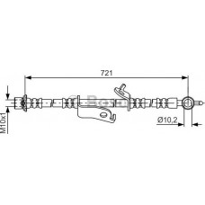 BOSCH 1987481636 - BOSCH шланг гальм. передн. лів. TOYOTA PRIUS 08-