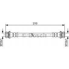 BOSCH 1987481628 - BOSCH RENAULT  шланг гальмівний задній KOLEOS 07-