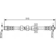 BOSCH 1987481157 - BOSCH шланг гальм. передн. RANGE ROVER III -12