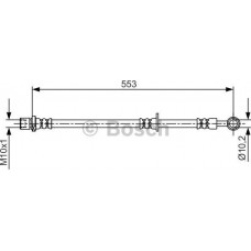 BOSCH 1987481710 - BOSCH SUBARU шланг гальмівний передн. лів. FORESTER  08-