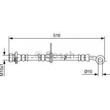 BOSCH 1987481730 - BOSCH шланг гальм. передн. прав. HONDA  ACCORD -15