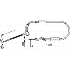 BOSCH 1987482490 - Тросовий привод, стоянкове гальмо