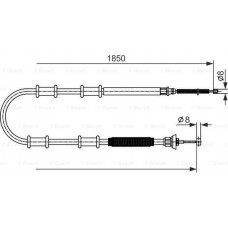 BOSCH 1987482592 - BOSCH FIAT трос ручного гальма задн. лів.-прав. Doblo 10-