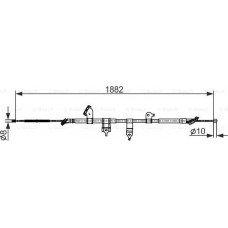 BOSCH 1987482567 - BOSCH TOYOTA трос ручн.гальма лів.Rav 4 III 08-