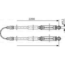 BOSCH 1987482047 - Тросовий привод, стоянкове гальмо