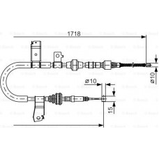 BOSCH 1987482086 - Тросовий привод, стоянкове гальмо