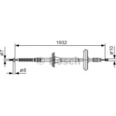 BOSCH 1987482021 - Тросовий привод, стоянкове гальмо