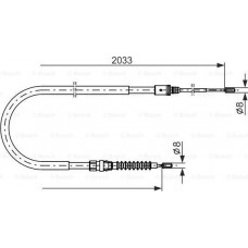 BOSCH 1987482190 - BOSCH CITROEN трос ручного гальма C4 II-DS4 09-