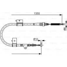 BOSCH 1987482152 - BOSCH NISSAN трос ручного гальма прав.Terrano.Ford Maverick 93-