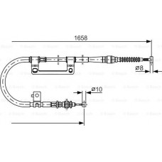 BOSCH 1987482100 - BOSCH  KIA трос ручного гальма прав.Carens.Shuma