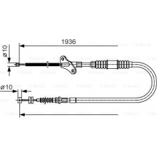 BOSCH 1987482111 - Тросовий привод, стоянкове гальмо