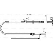 BOSCH 1987482133 - Тросовий привод, стоянкове гальмо