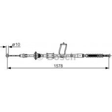 BOSCH 1987482173 - BOSCH DAEWOO трос ручн.гальма прав.Nubira 97-  диск.