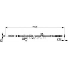 BOSCH 1987482346 - Тросовий привод, стоянкове гальмо