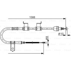 BOSCH 1987482358 - BOSCH HYUNDAI трос ручн.гальма лів.Accent.Kia Rio 05-