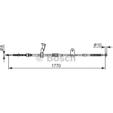 BOSCH 1987482300 - BOSCH TOYOTA трос гальмівний задній лівий 1770-1473мм Avensis -08. Corolla -07.