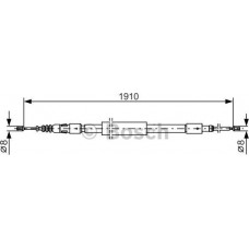 BOSCH 1987482318 - BOSCH CIOTROEN трос ручного гальма пр.-лів. C3 Picasso 10-