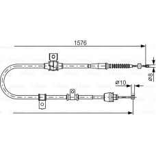 BOSCH 1987482270 - BOSCH  KIA трос ручн.гальма лів.Cerato 04-04-11-04