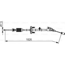 BOSCH 1987482799 - BOSCH Трос гальмывний центр. PEUGEOT 3008-5008 електр.