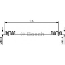 BOSCH 1987476956 - BOSCH RENAULT шланг гальмів.задн.прав.Kangoo 98-