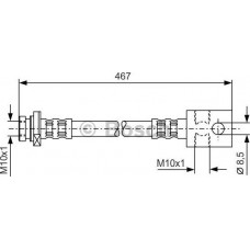 BOSCH 1987476903 - BOSCH шланг гальм. задн. NISSAN TERRANO II