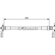 BOSCH 1987476424 - BOSCH RENAULT шланг гальмівний передн. R19 280мм