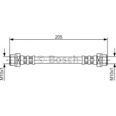 BOSCH 1987476477 - BOSCH шланг гальмівний задн. BMW 1 E81