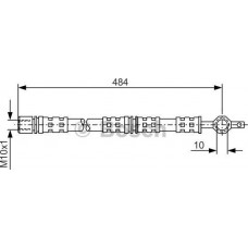 BOSCH 1987476551 - BOSCH гальм.шланг передн.TOYOTA Carina  -92