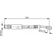 BOSCH 1987476691 - BOSCH шланг гальмівний передн. Corsa B. Combo DAEWOO Nexia