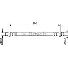 BOSCH 1987476061 - BOSCH гальм. шланг  передн.-задн..VOLVO 240-260-780-940-960 S90-V90