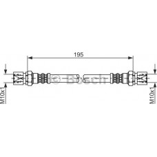 BOSCH 1987476030 - BOSCH  шланг гальмівний задній Vectra B 95- DAEWOO Nexia