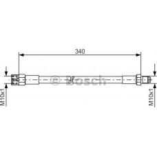 BOSCH 1987476129 - BOSCH VOLVO гальм.шланг передн.740 -90 760  -92 780 -90 850 -96 940 -98 S70-V70 97-2000