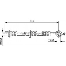 BOSCH 1987476833 - BOSCH  TOYOTA шланг гальмівний передн. пр.Yaris -05