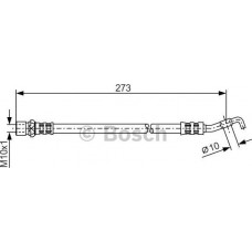 BOSCH 1987476212 - BOSCH TOYOTA шланг гальмівний задній Avensis -08