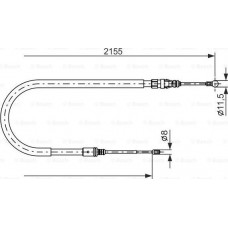 BOSCH 1987477994 - Тросовий привод, стоянкове гальмо